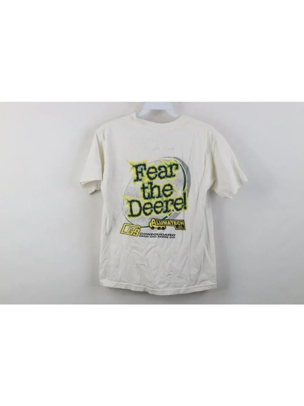 Vintage Y2K Boys Large Fear the Deere Tractor Racing Tampico Motorsports T-Shirt